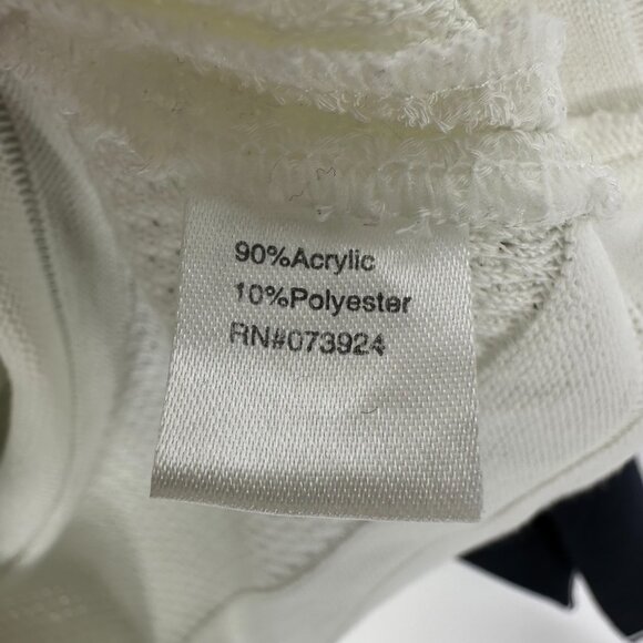 Ming Wang Moto Jacket Cardigan Sweater SP Asymmetrical Zip Up Long‎ Sleeve Navy - Picture 7 of 7